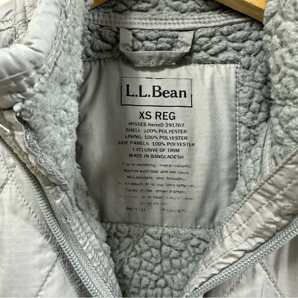 L.L. Bean Women's Fleece-Lined Fitness Vest, Silver Gray, XS